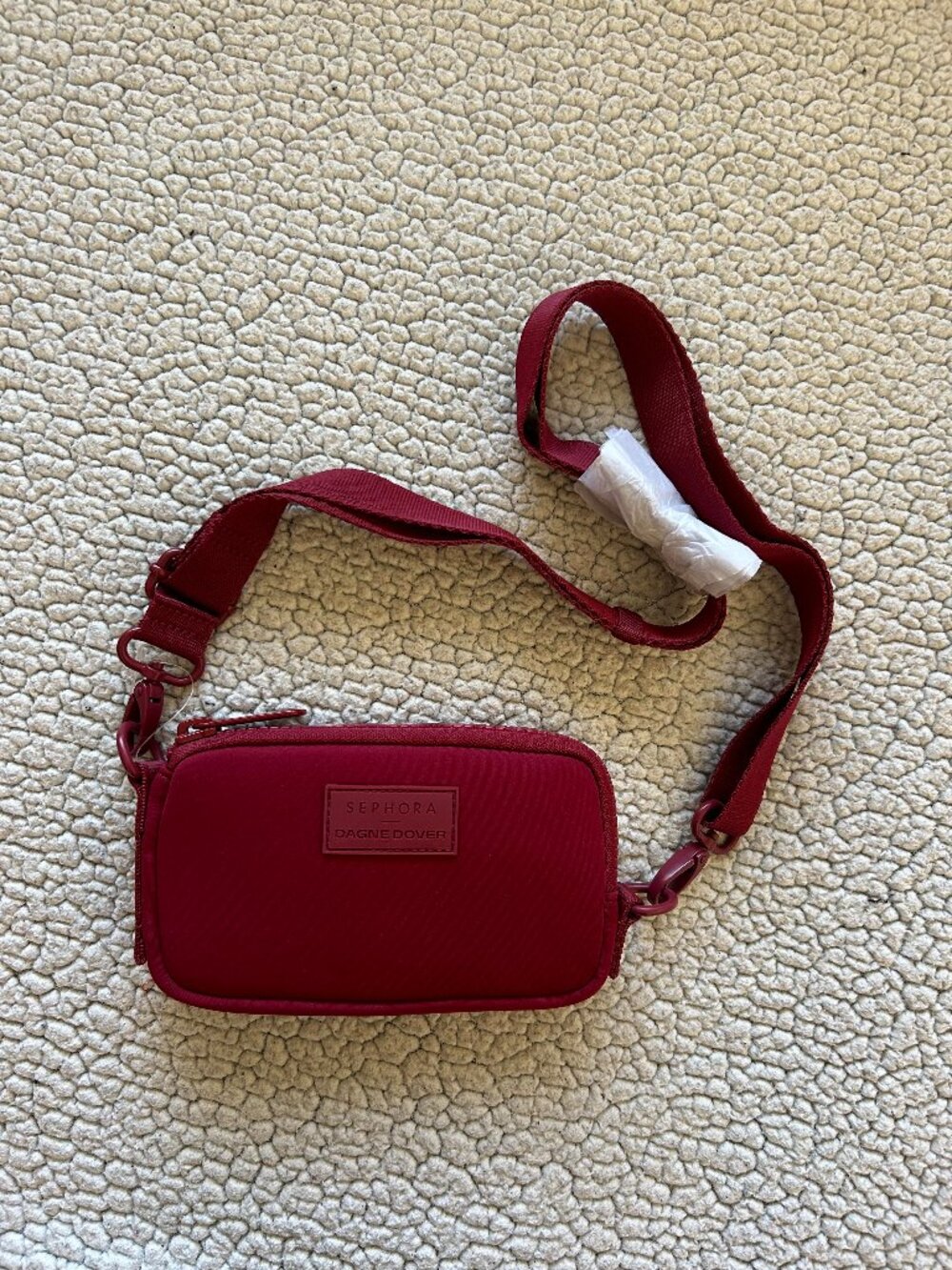 Dagne Dover x Sephora -- wine red crossbody bag, limited edition